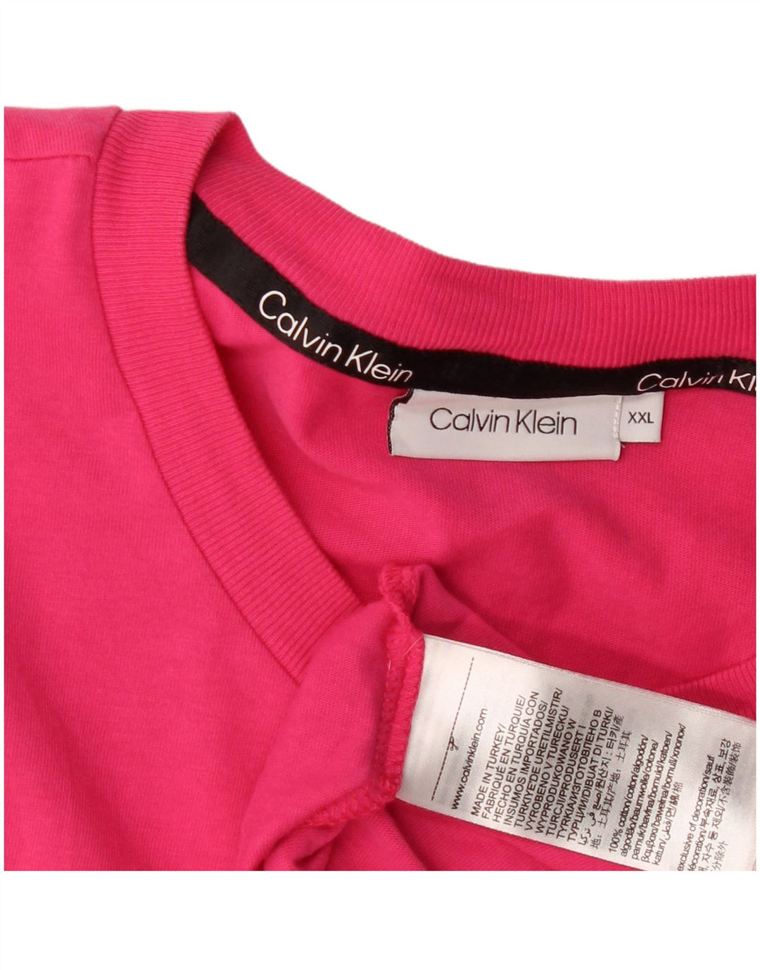Camiseta feminina Calvin Klein com estampa gráfica 2XL algodão rosa