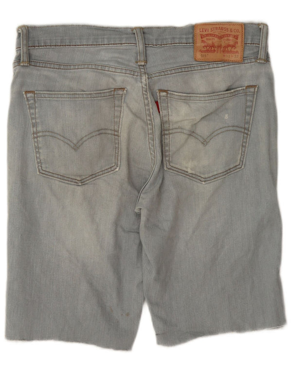 Shorts jeans masculino Levi's 511 Slim Fit W31 algodão azul médio