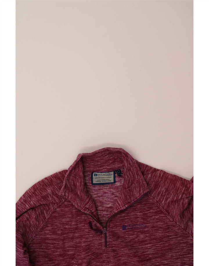MOUNTAIN WAREHOUSE Womens Fleece Jumper UK 12 Medium Burgundy Flecked Vintage Mountain Warehouse and Second-Hand Mountain Warehouse from Messina Hembry 