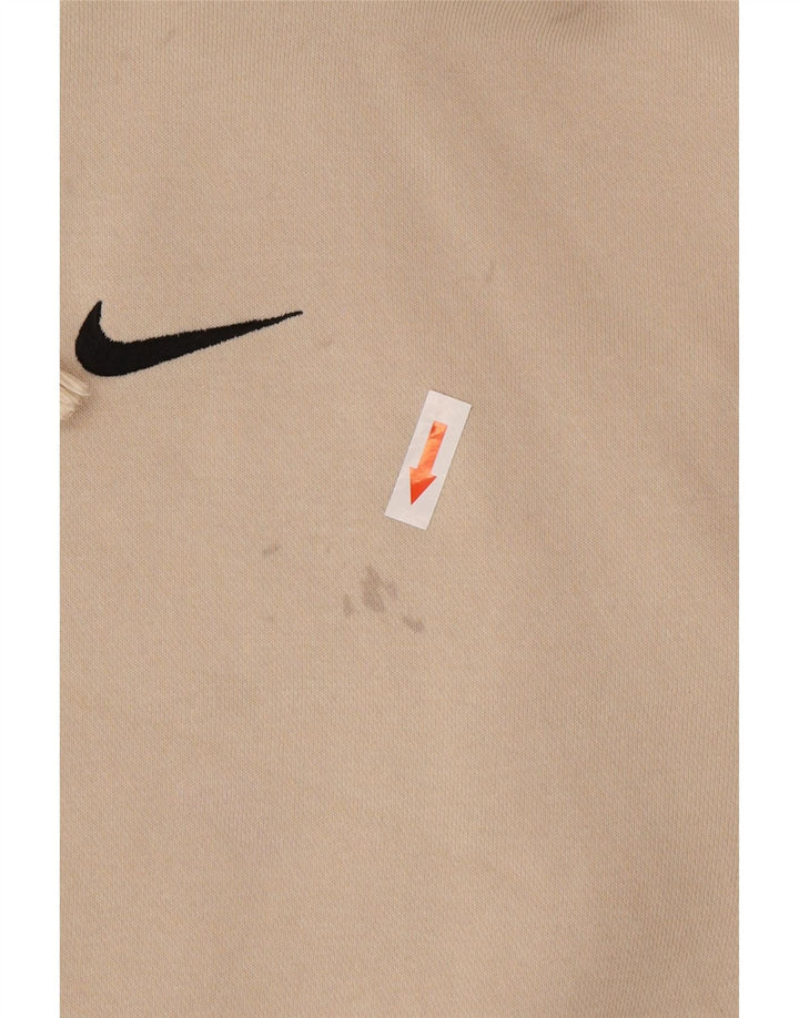 Nike Womens Oversized Hoodie Jumper UK 14 Médio Bege Algodão