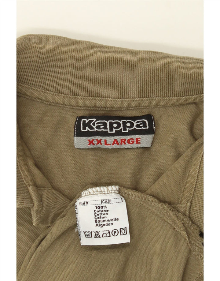 KAPPA Mens Polo Shirt 2XL Green Cotton Vintage Kappa and Second-Hand Kappa from Messina Hembry 