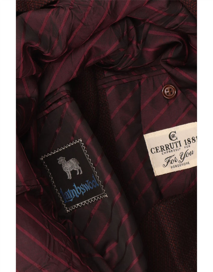 Jaqueta Blazer Masculina Cerruti 1881 com 2 Botões Reino Unido 40 Grande Lã de Carneiro Marrom