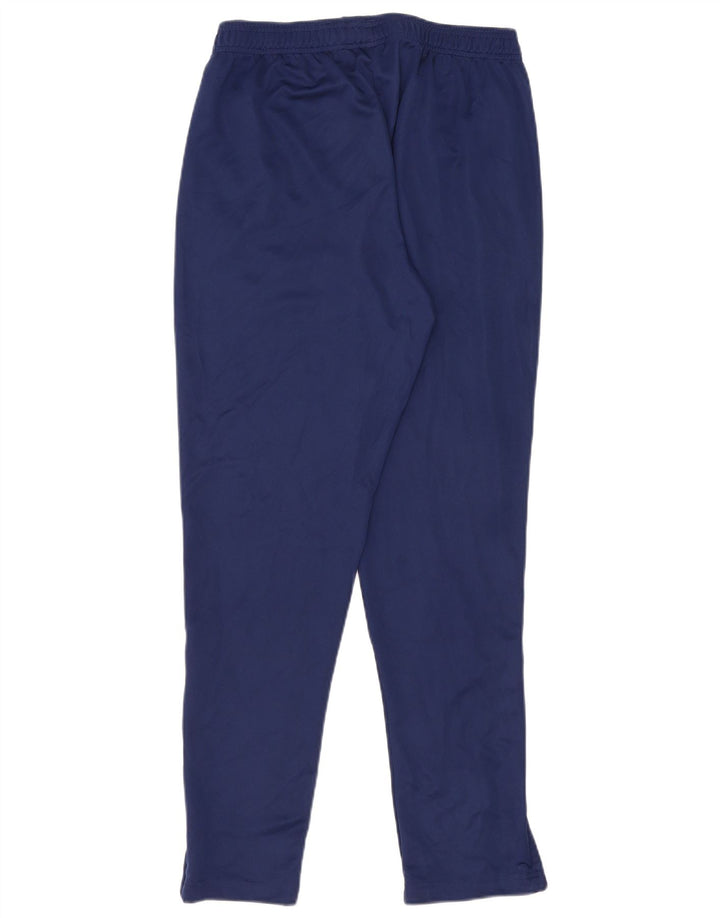 Calça de treino masculina Adidas Climalite grande poliéster azul marinho