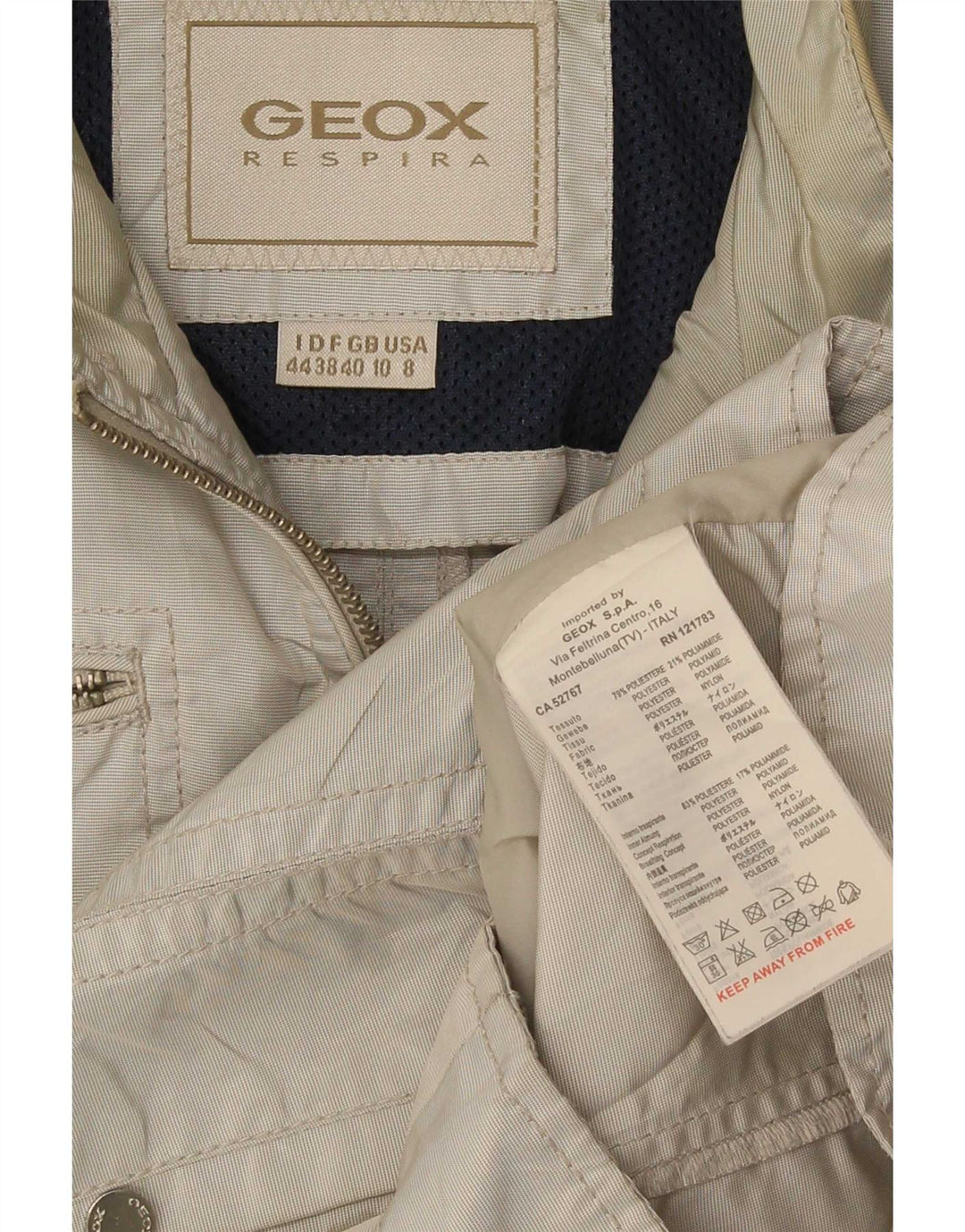 Jaqueta bomber feminina Geox UK 10 poliéster cinza pequeno