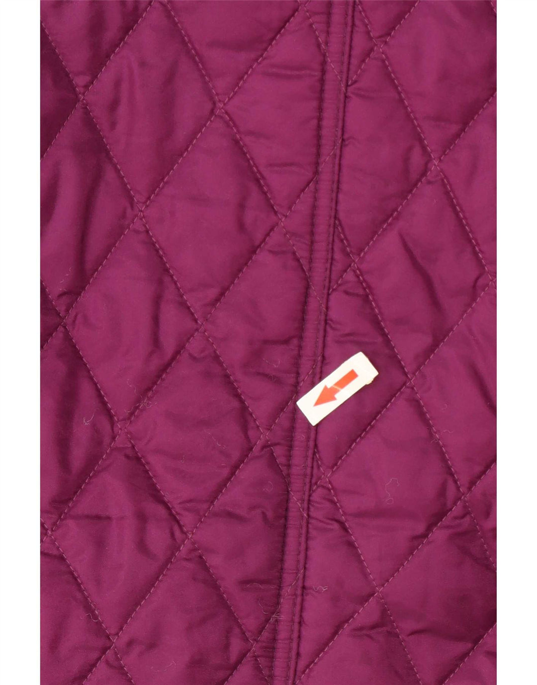 Jaqueta acolchoada feminina Barbour UK 16 grande roxo colorblock poliamida