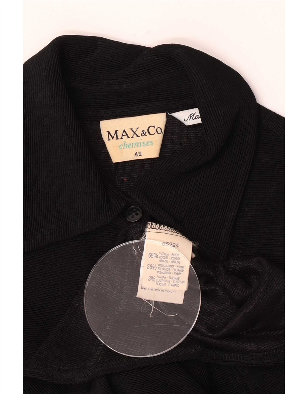 Camisa feminina Max & Co. IT 42 viscose preta média