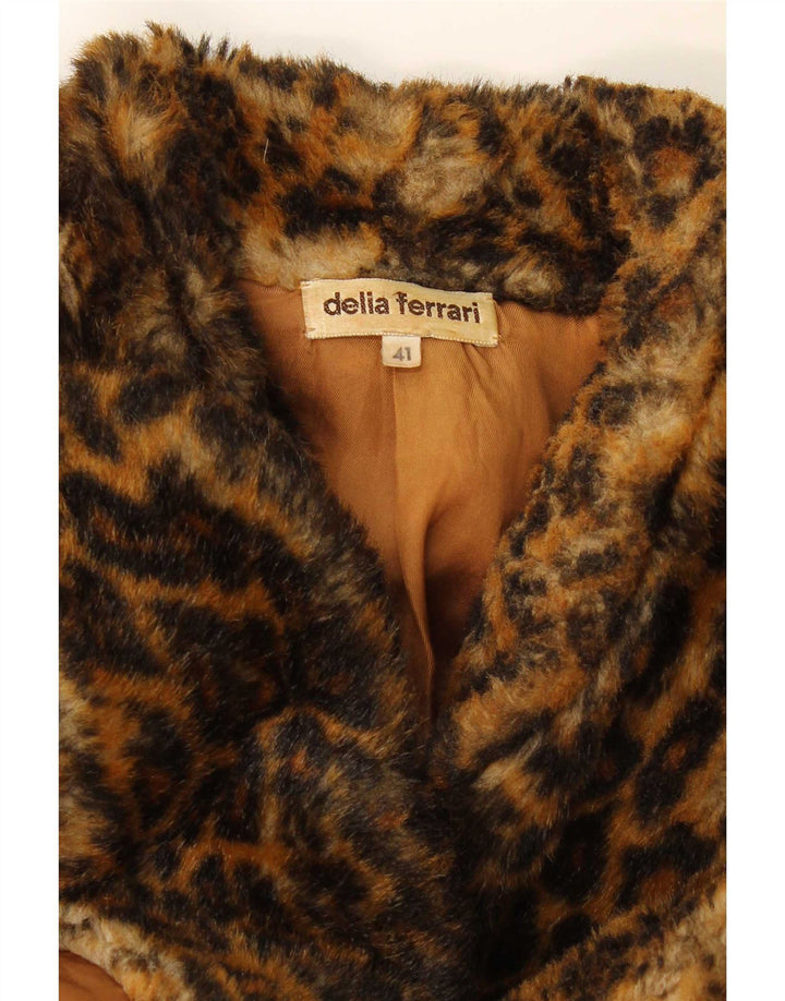 Jaqueta feminina Delia Ferrari oversized IT 41 marrom médio estampa animal