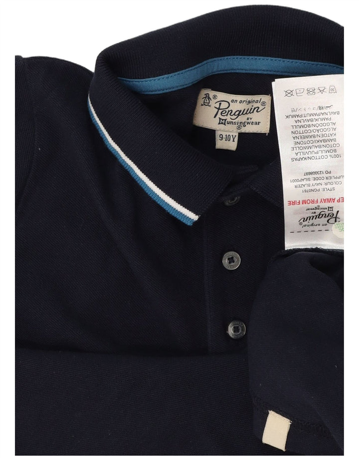 Polo PENGUIN Meninos 9-10 Anos Azul Marinho Algodão