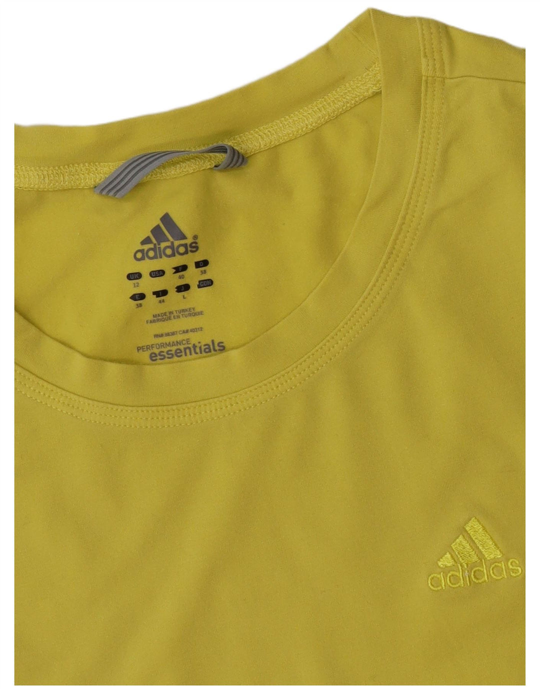 Camiseta Adidas Feminina Top UK 12 Médio Amarelo