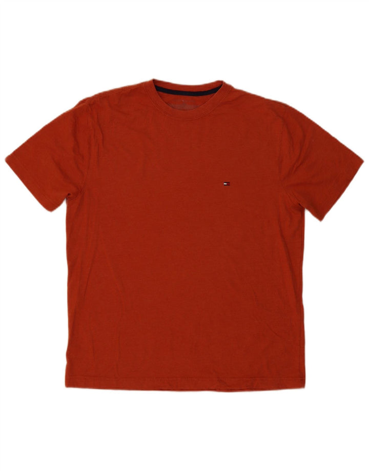 Camiseta masculina Tommy Hilfiger Top laranja médio