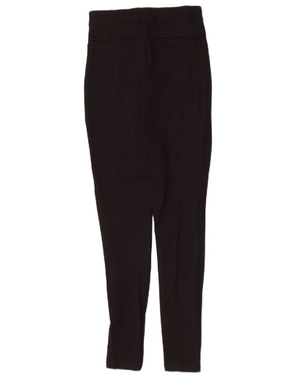 Zara Calça skinny feminina de cintura alta XS W24 L27 preta viscose