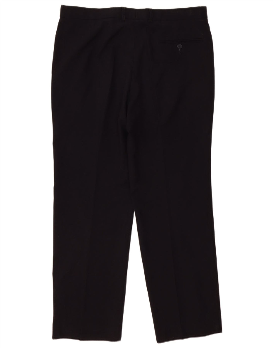 Calça chino reta masculina Marks & Spencer W36 L31 poliéster azul marinho