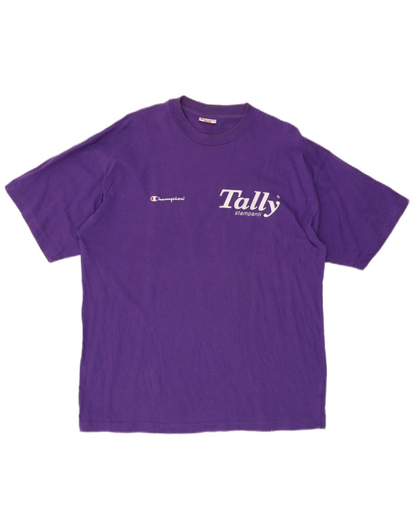 Camiseta feminina com estampa CHAMPION UK 16 grande algodão roxo