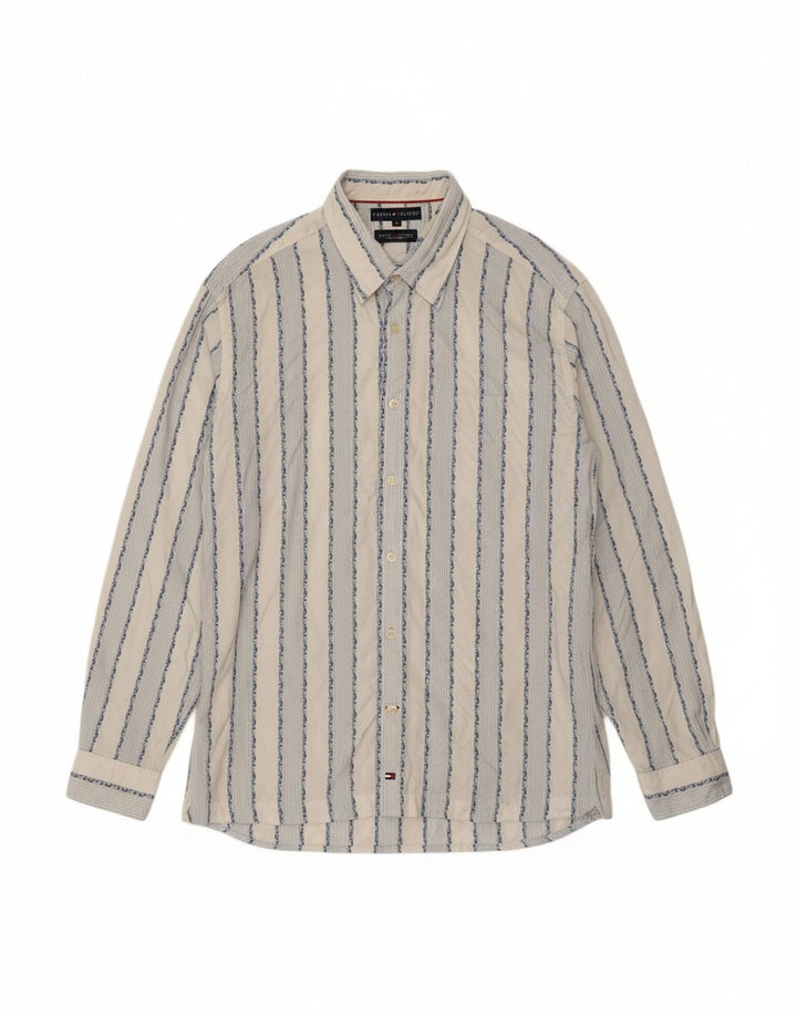 Camisa masculina TOMMY HILFIGER XL listrada azul