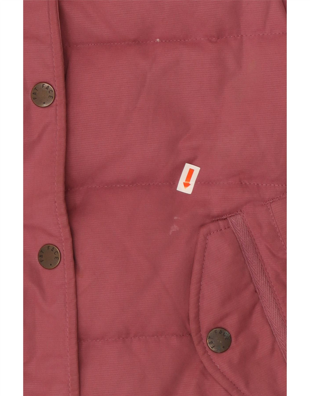 Fat Face Womens Sherpa Oversized acolchoado Gilet UK 10 poliéster rosa pequeno