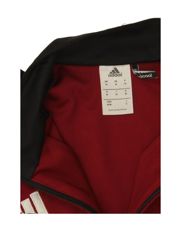 Adidas Mens Climacool Graphic Top Manga Longa Médio Vermelho Colorblock