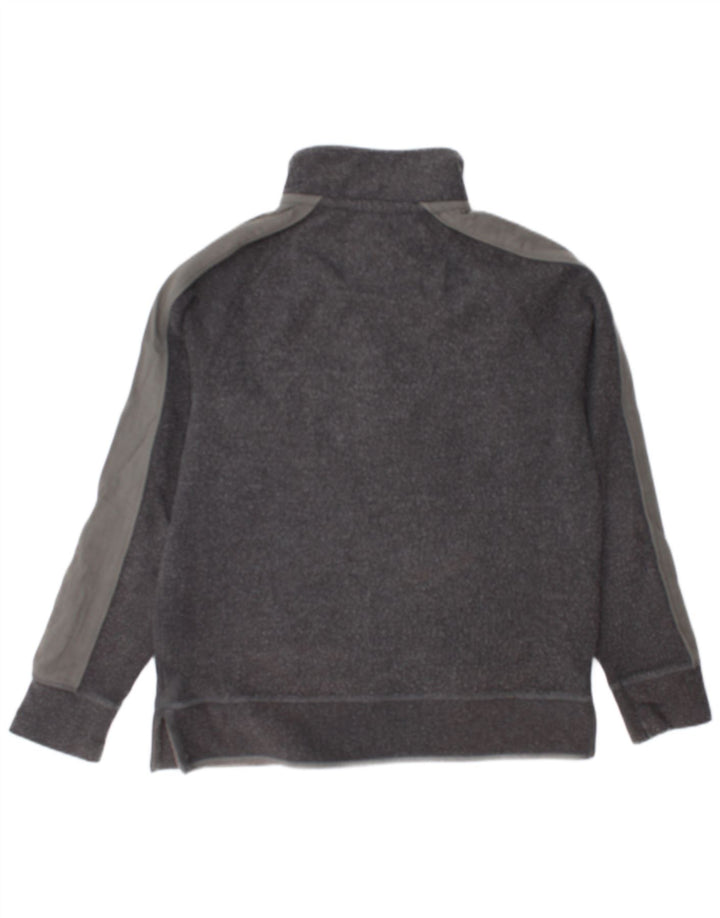 Moletom masculino Fat Face com zíper e pescoço em algodão cinza médio colorblock