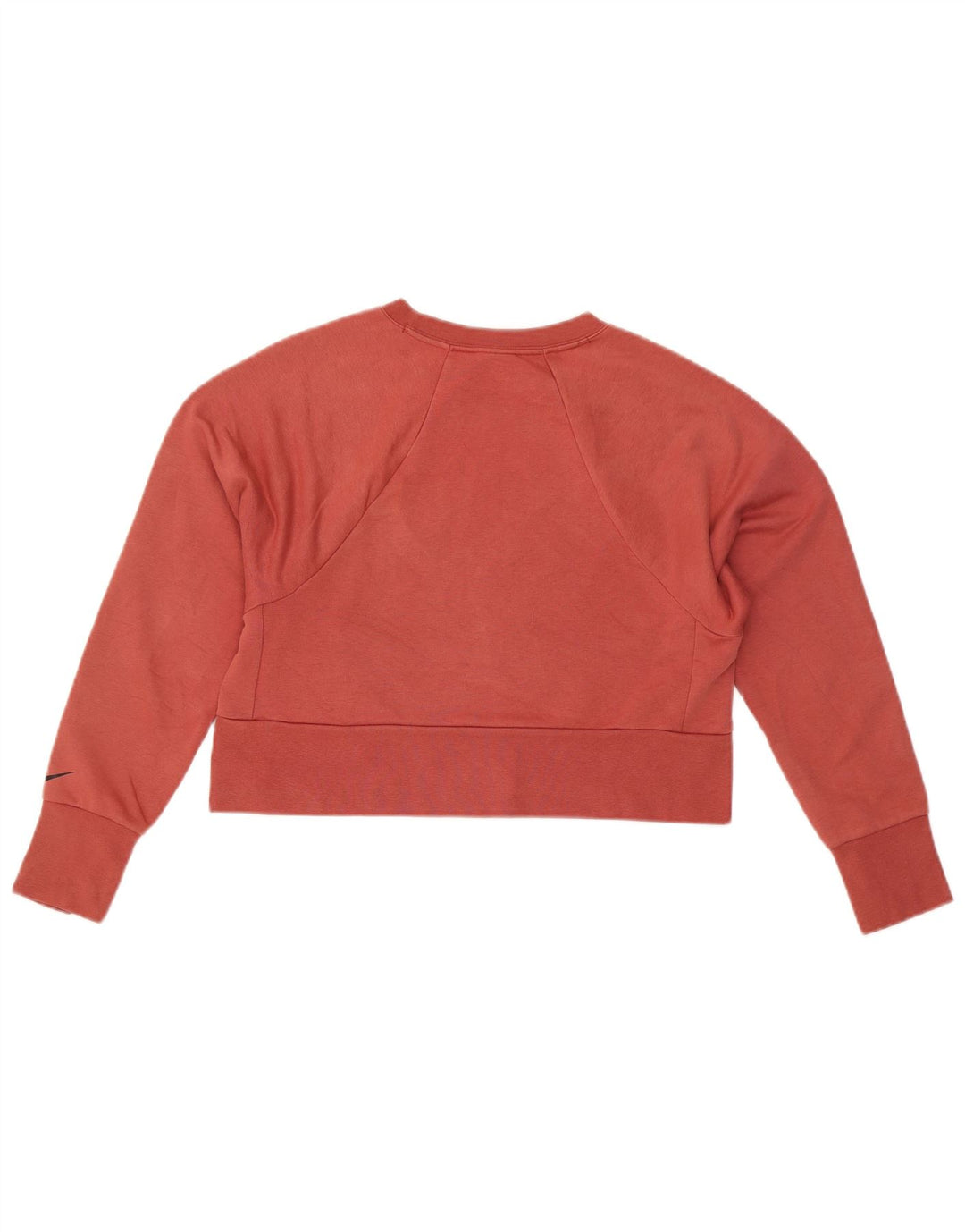 NIKE feminino Dri Fit moletom gráfico oversized jumper UK 6 XS algodão vermelho