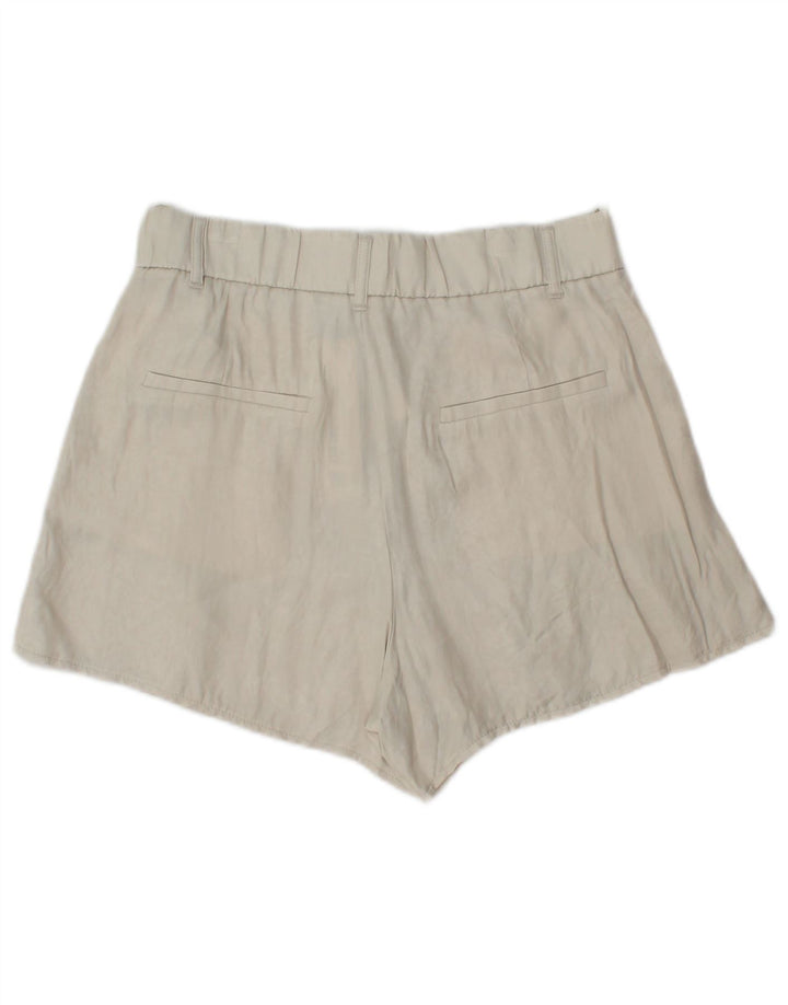 Zara Shorts Chino Feminino Pegged Médio W28 Off White Viscose