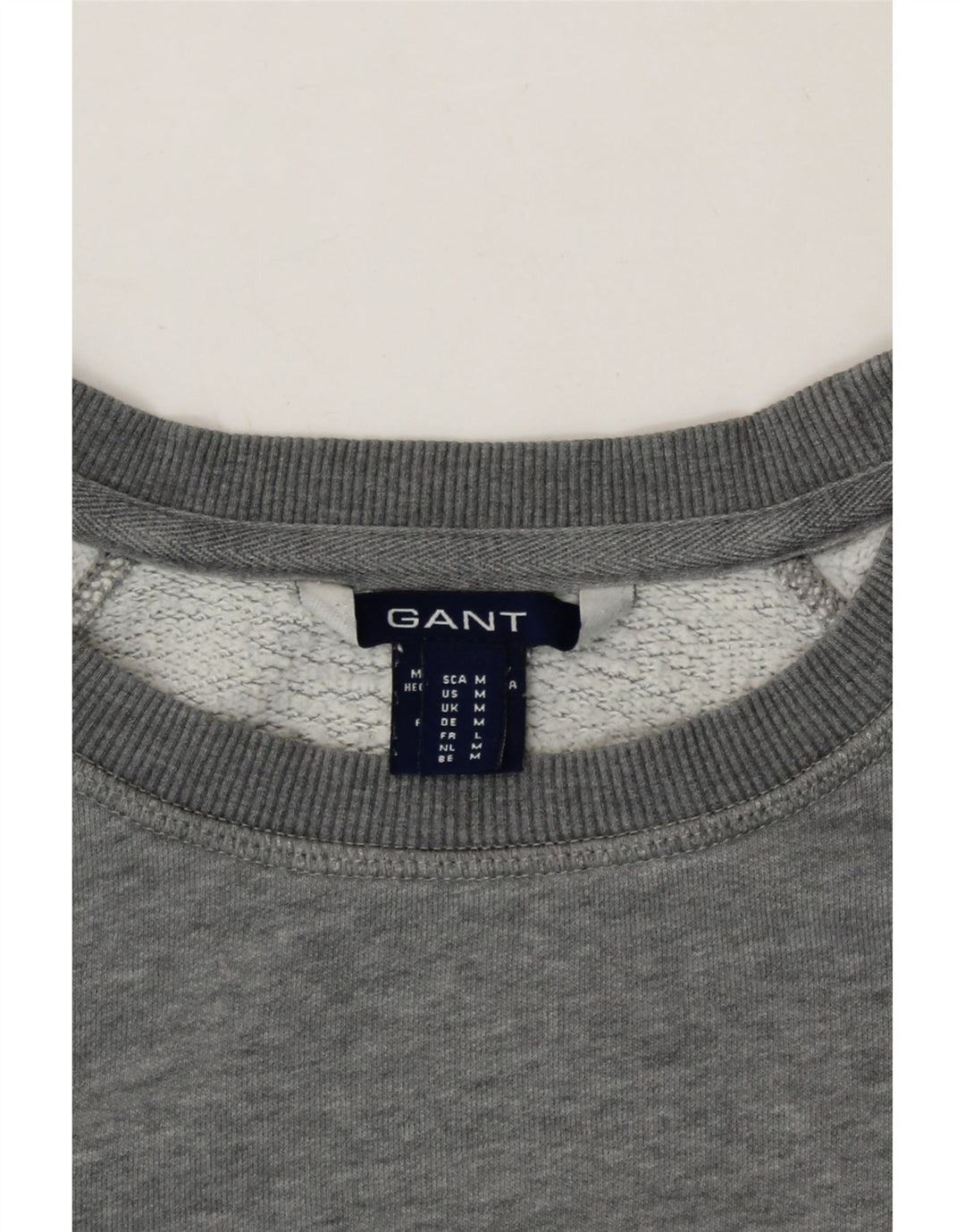 GANT Womens Graphic Sweatshirt Jumper UK 14 Medium Grey Cotton Vintage Gant and Second-Hand Gant from Messina Hembry 
