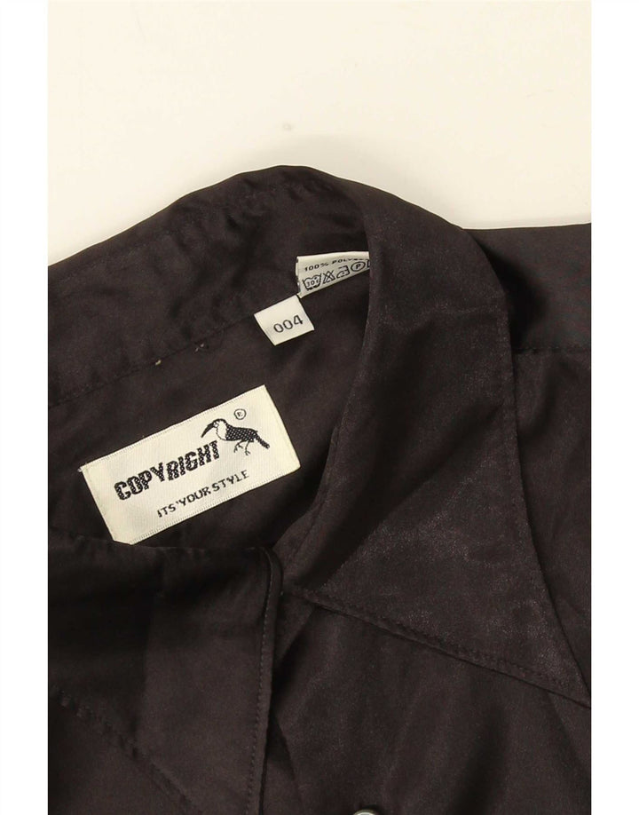 Camisa masculina vintage grande poliéster preto