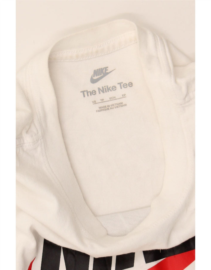 Camiseta gráfica masculina NIKE XS algodão branco