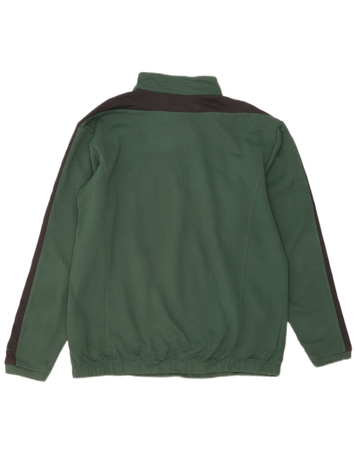 Moletom masculino NIKE com zíper e gola alta em poliéster verde grande