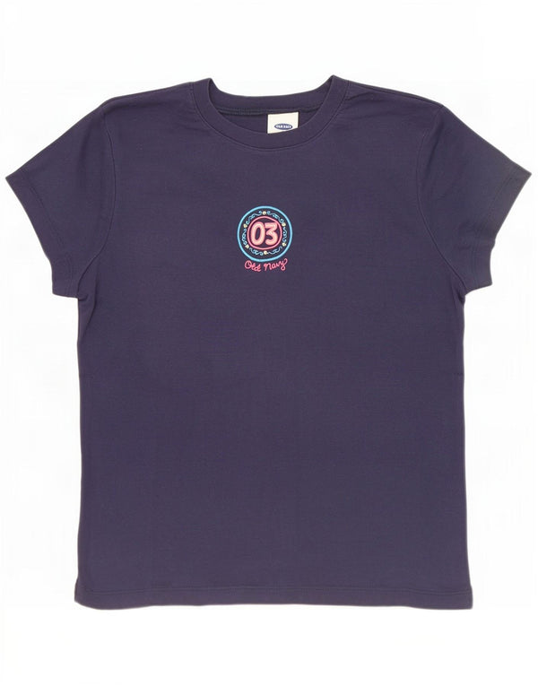 Camiseta feminina Old Navy com estampa gráfica UK 14 grande algodão azul