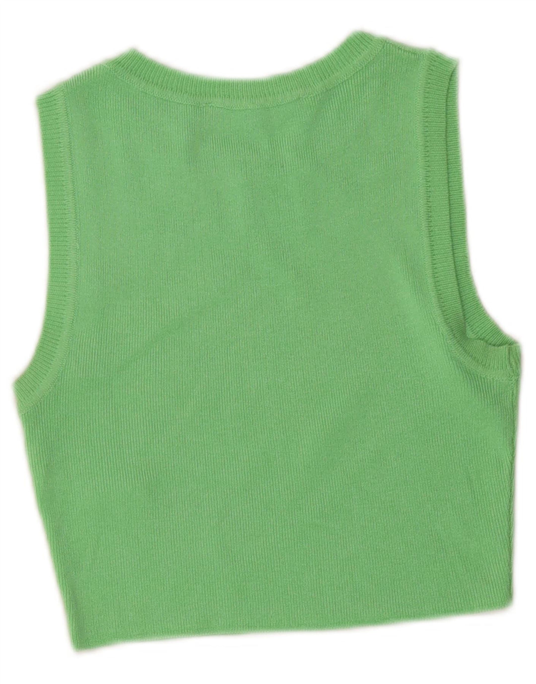 Colete feminino Zara Top UK 8 pequeno viscose verde