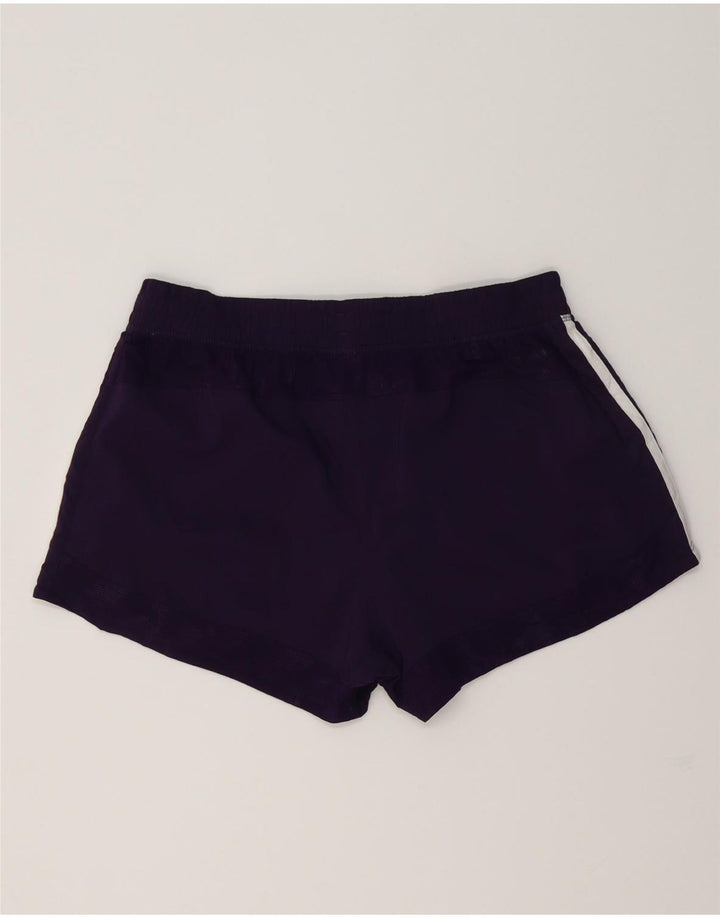 ADIDAS Womens Climalite Sport Shorts UK 12/14 Médio Roxo Poliéster