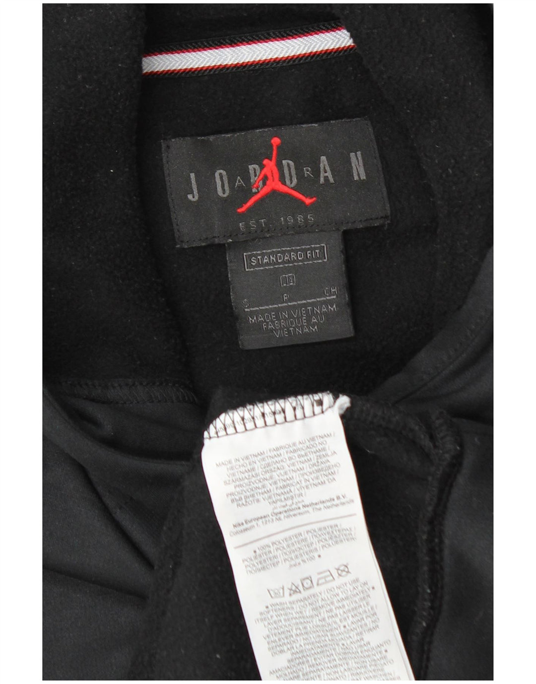 Jordan Mens Standard Fit Hoodie Jumper Pequeno Poliéster Preto