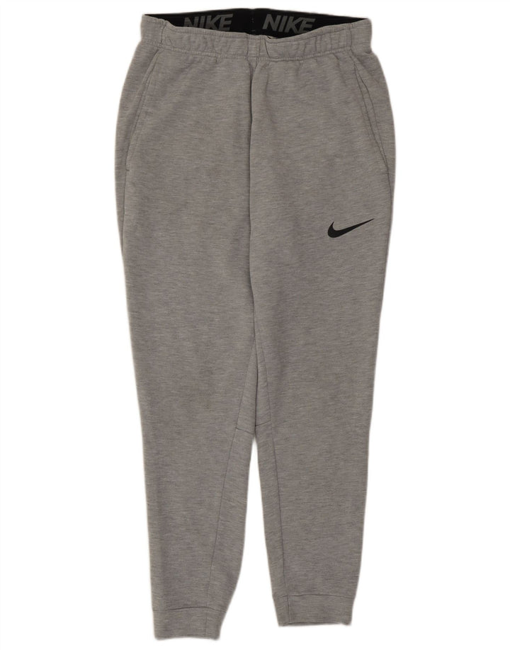 Calça de treino feminina Nike Joggers UK 10 pequeno cinza poliéster
