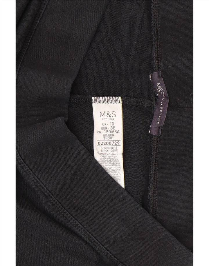 Calça de treino feminina Marks & Spencer Reino Unido 10 pequeno algodão preto
