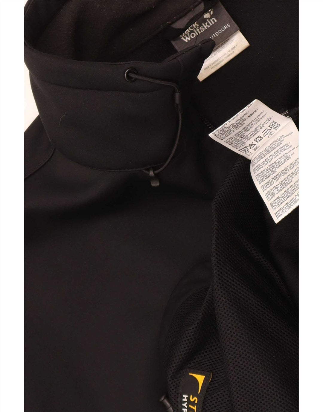 Jaqueta corta-vento masculina Jack Wolfskin Reino Unido 48 2XL poliéster preto