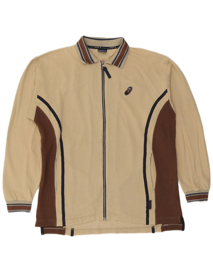 Jaqueta Asics Mens Tracksuit Top XL Bege Colourblock