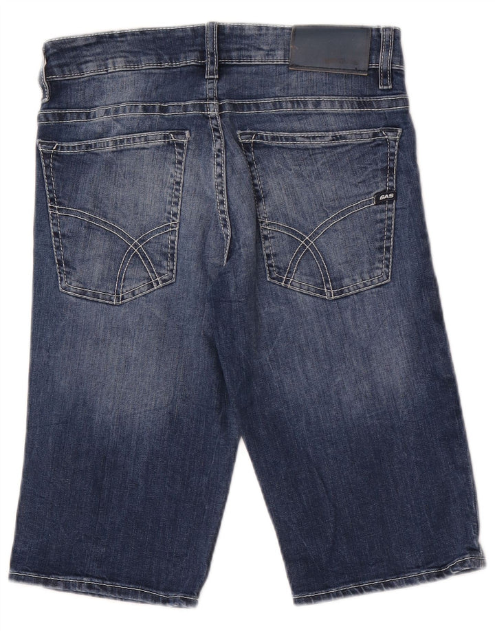 Bermuda jeans masculina Gas W30 azul médio