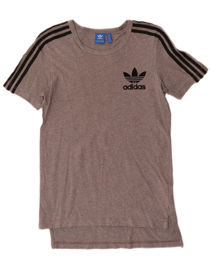 Adidas Mens Camiseta Top XS Algodão Cinza