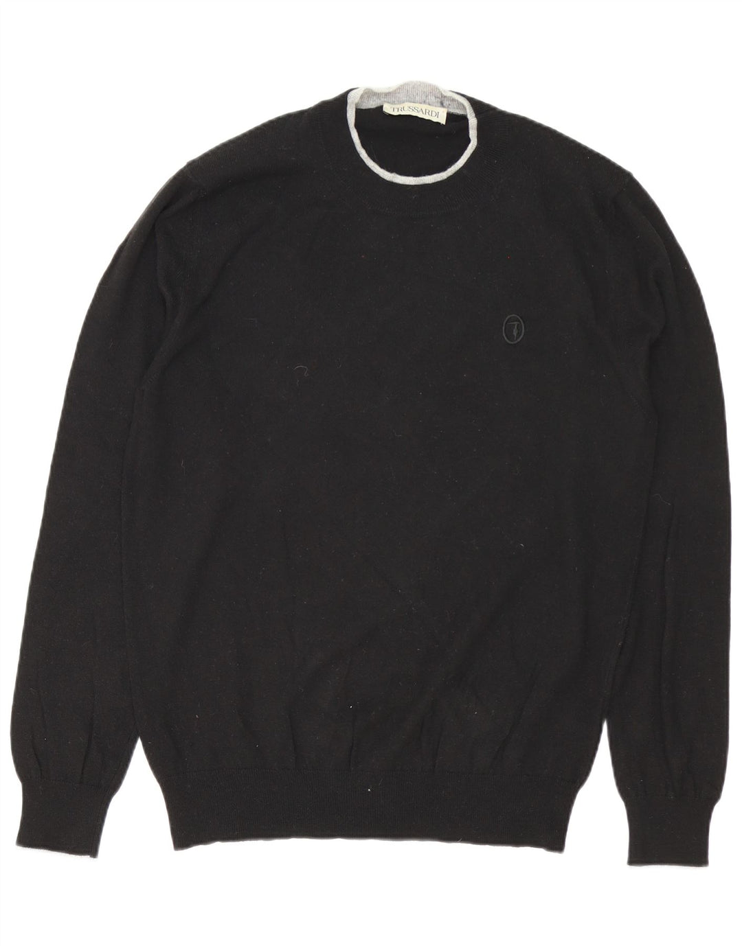 Suéter masculino Trussardi com gola redonda XL preto poliamida