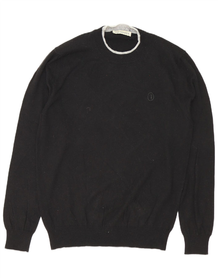 Suéter masculino Trussardi com gola redonda XL preto poliamida