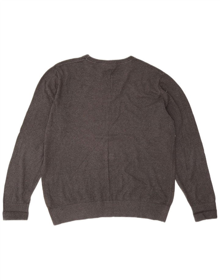 Suéter masculino Gap com gola redonda e algodão cinza grande