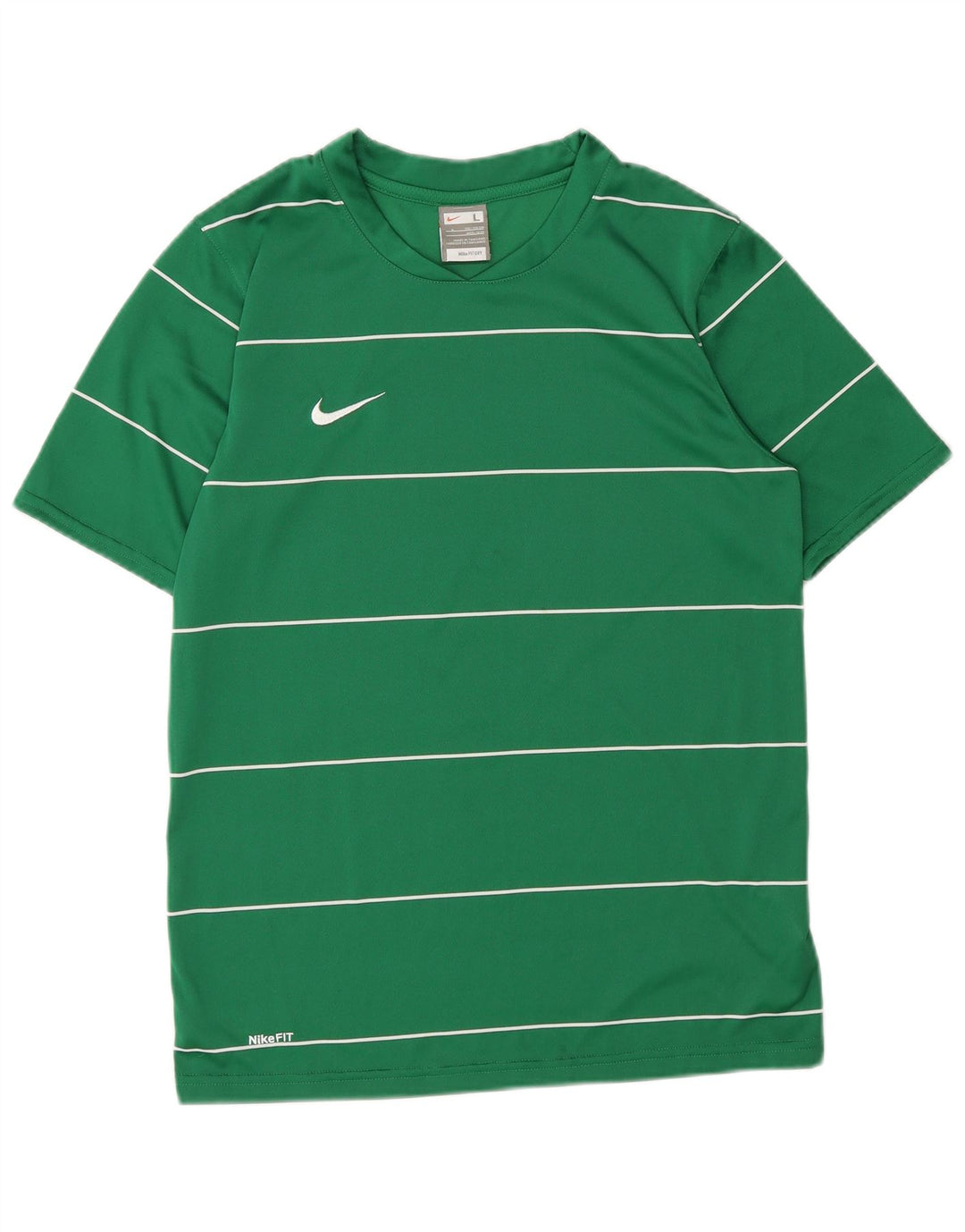 Camiseta Nike Boys Graphic Top 12-13 Anos Grande Poliéster Listrado Verde