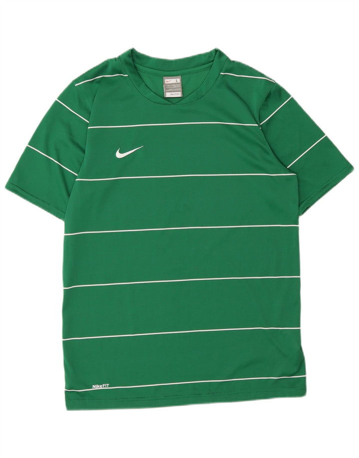 Camiseta Nike Boys Graphic Top 12-13 Anos Grande Poliéster Listrado Verde