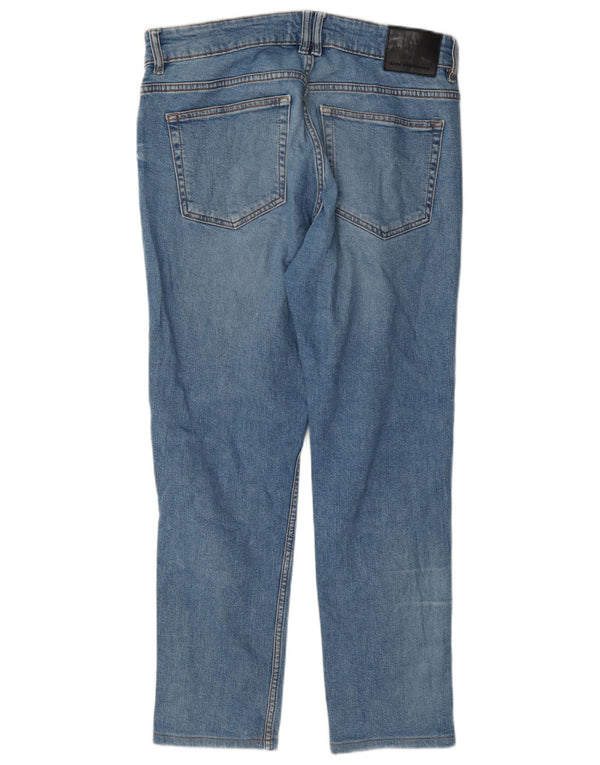 Zara Mens Slim Jeans EU 42 Grande W32 L27 Azul Algodão