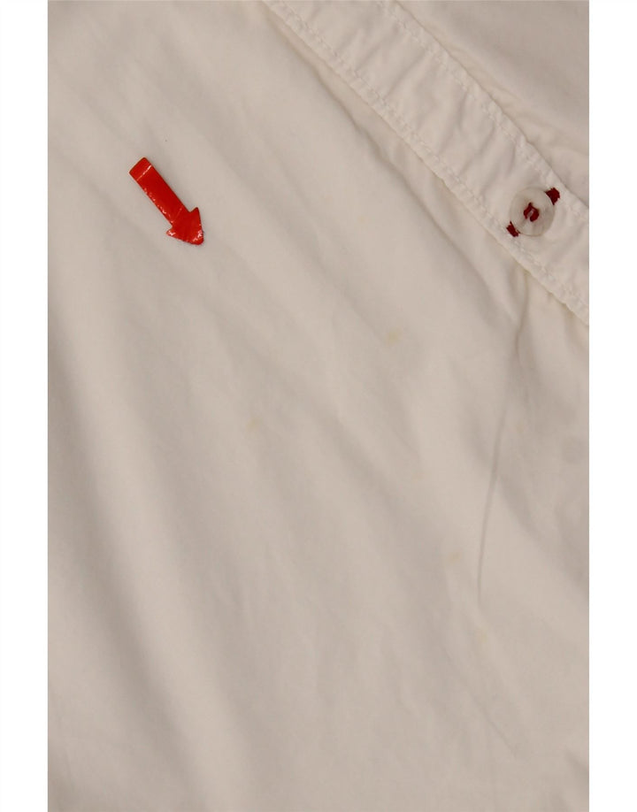 Camisa masculina Fat Face de algodão branco médio