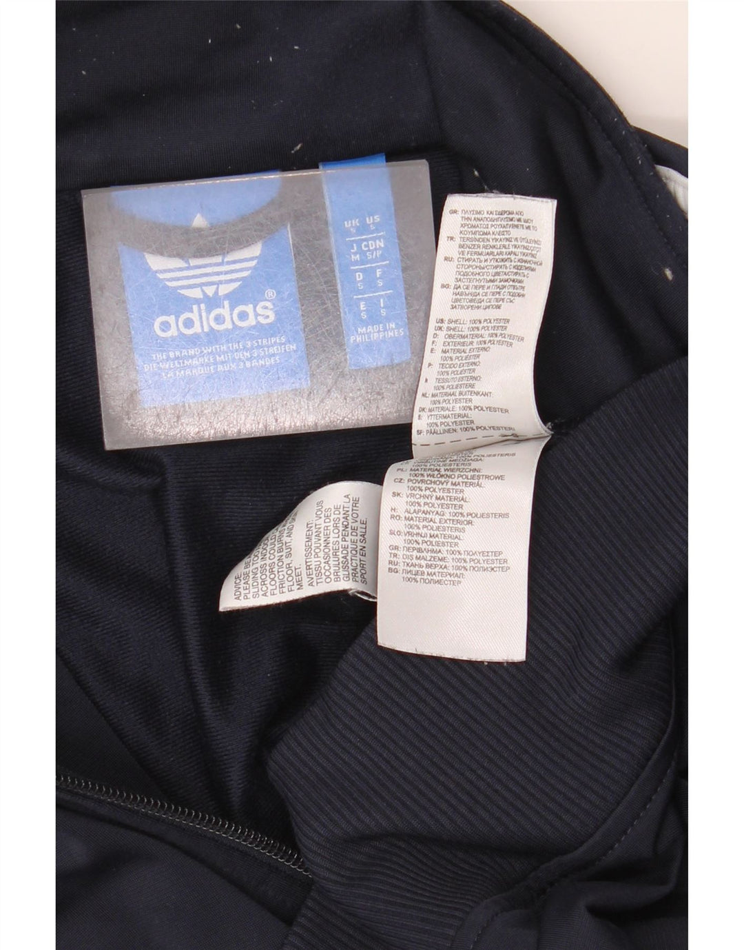 Adidas Mens Treino Top Jacket Pequeno Poliéster Azul Marinho