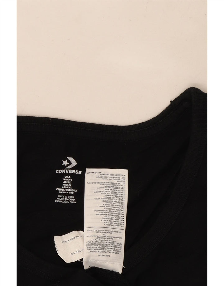 Colete masculino CONVERSE de algodão preto grande