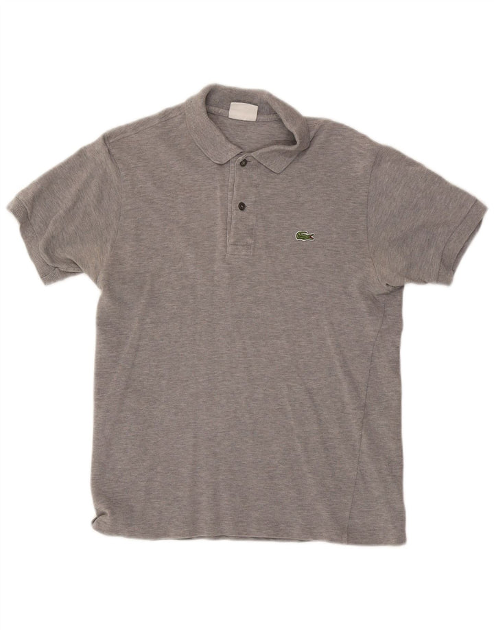 Camisa polo masculina LACOSTE tamanho 3 pequeno algodão cinza