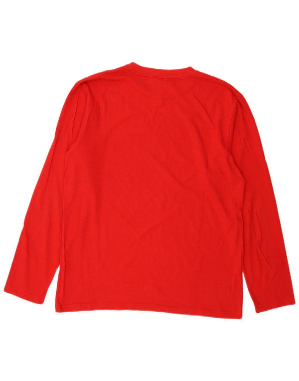 Carhartt Mens Graphic Top Manga Longa Médio Algodão Vermelho