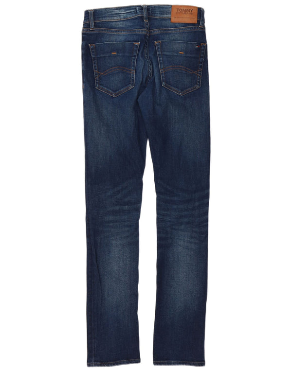 Tommy Hilfiger Masculino Slim Jeans W29 L36 Azul Marinho Algodão