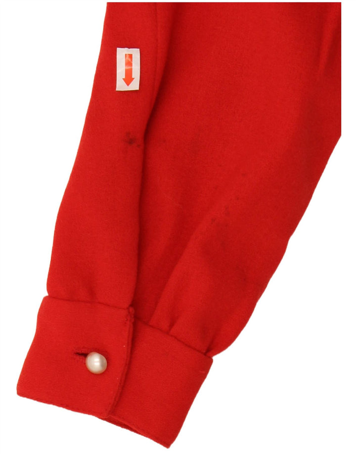 Blusa feminina vintage VINTAGE UK 12 vermelho médio